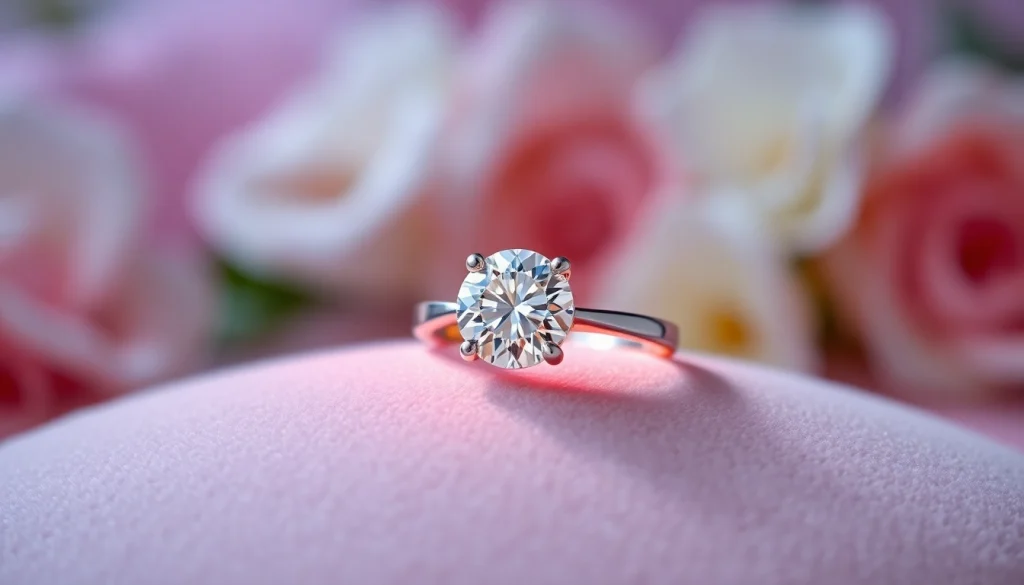 Admire this exquisite 2 carat engagement ring featuring a round diamond in a delicate setting that captures its brilliance.