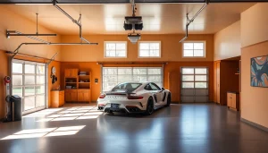 Showcase of custom garages featuring a spacious, modern design with premium finishes and ample lighting.