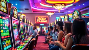 Experience the excitement of slot bet kecil with vibrant slot machines and lively casino atmosphere.