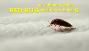 Inspecting a bed bug on a mattress to enhance your bed bug control efforts.