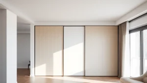 Enhance your space with a stylish sliding partition wall that combines elegance and functionality for modern living.