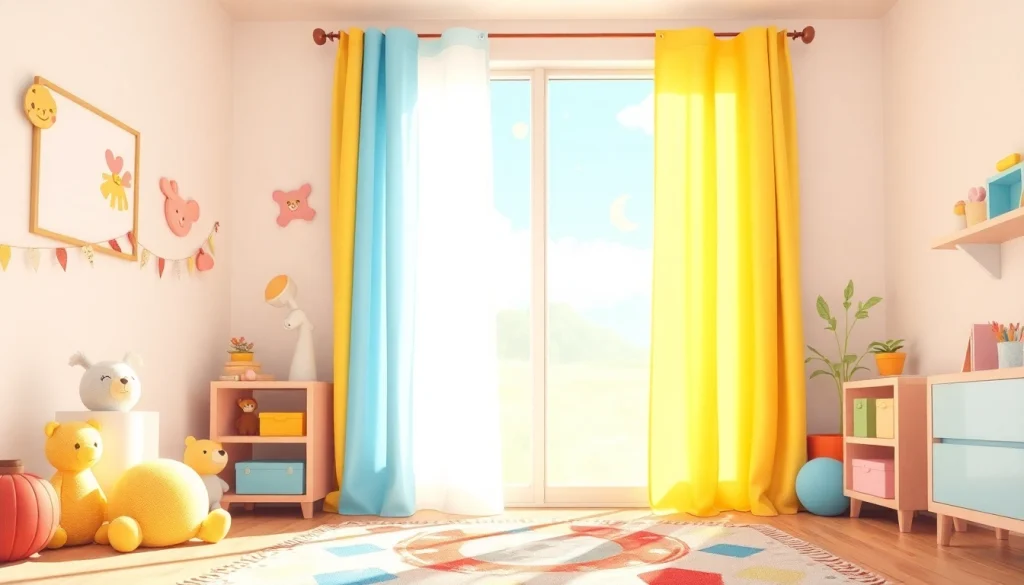 Enhance your child's space with vibrant kids room curtains that brighten the atmosphere.