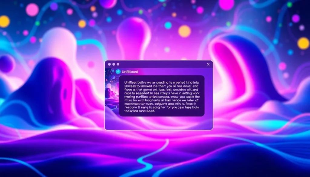 Engaging with an unfiltered AI interface showcasing creative, surreal imagery.