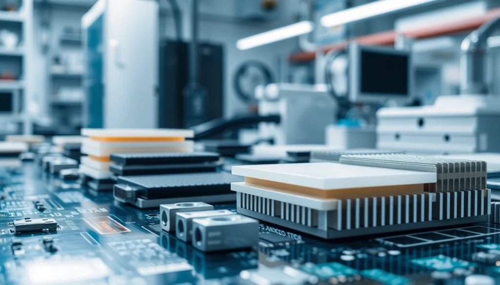 Explore thermal management materials on circuits with focus on pads and gels.