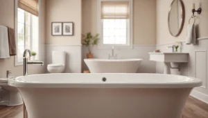 Showcase of modern American Standard bathroom fixtures highlighting elegant design and quality.