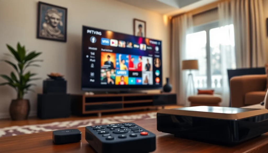 Engage with top-tier iptv services showcased in a cozy living room setting.