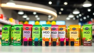 Hqd pods in vibrant colors attractively displayed for purchase.