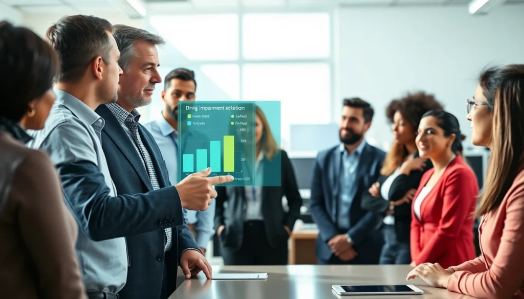 Detect drug impaired employees in a workplace meeting emphasizing safety and engagement.