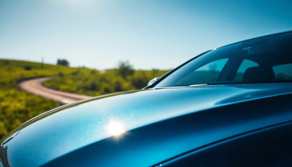 Showcasing the perfect car, a sleek sedan in a stunning natural landscape.