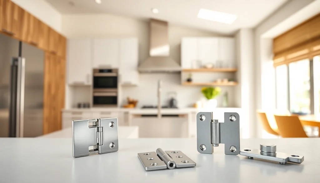 Showcasing high-quality Cabinet Hinge Manufacturers with various styles in a modern kitchen.