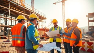 Construction collaboration at the southern california contractors association site showcasing teamwork and professionalism.
