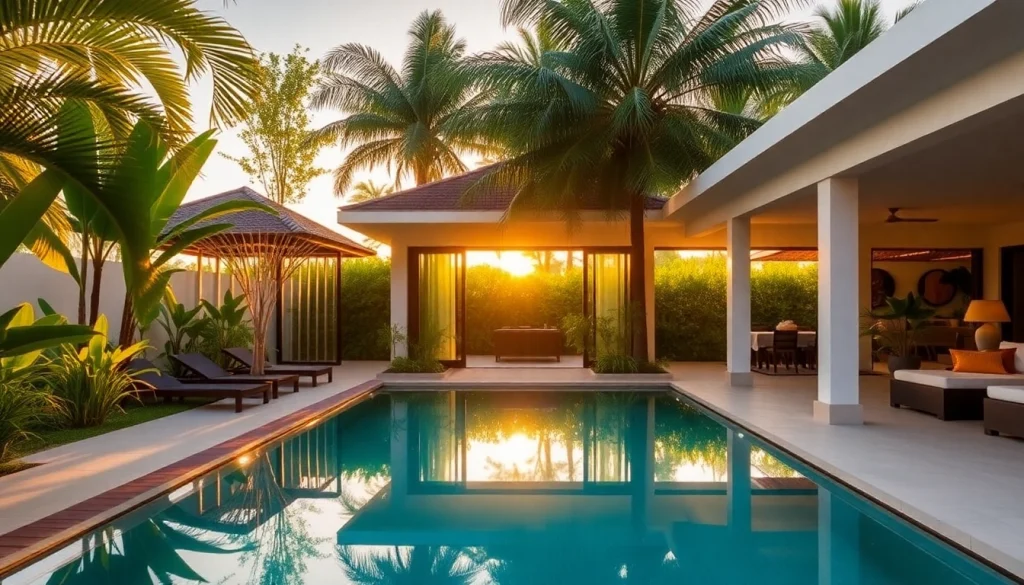 Phuket real estate agent showcasing luxurious pool villa for discerning buyers.