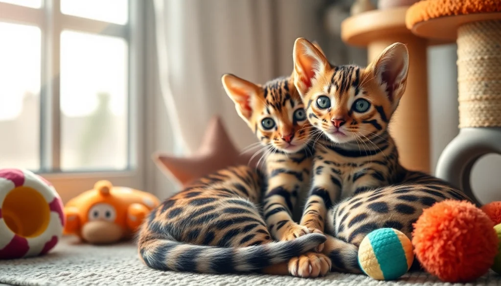 Browse Bengal Kittens for Sale showcasing playful, healthy kittens in a vibrant cattery setting.