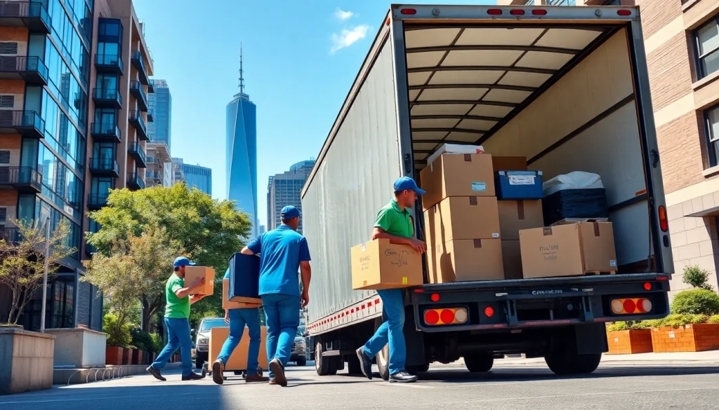 Queens movers professionally loading items into a truck, reflecting reliability and efficiency.