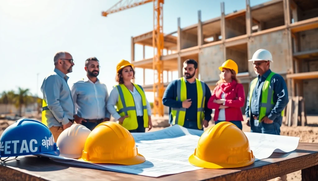 View of NVQ Level 6 construction site management questions and answers PDF preparations at a busy construction site.