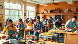 Students engaging in hands-on training at trade schools in Hawaii, promoting career readiness and practical skills.