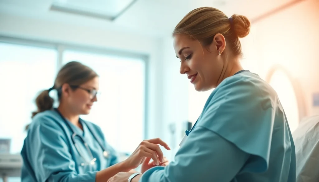 Nurse providing care to patients while fulfilling RN CEUs requirements effectively.