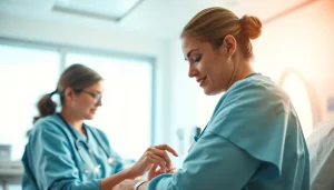 Nurse providing care to patients while fulfilling RN CEUs requirements effectively.