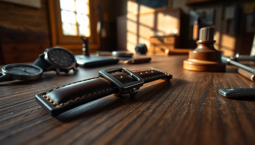 Choose a stylish 22mm watch strap featuring smooth leather textures and craftsmanship details.