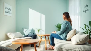 Engaging therapy session for depression treatment dubai, showcasing professional support in a calming environment.