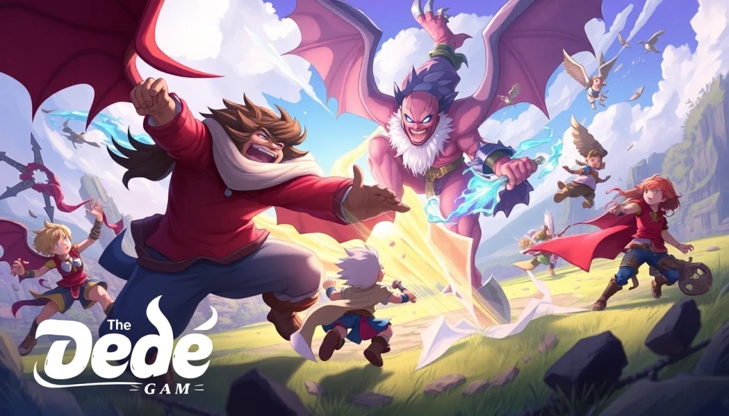 Players strategizing in the dede game, showcasing intense gameplay and diverse characters in a fantasy setting.