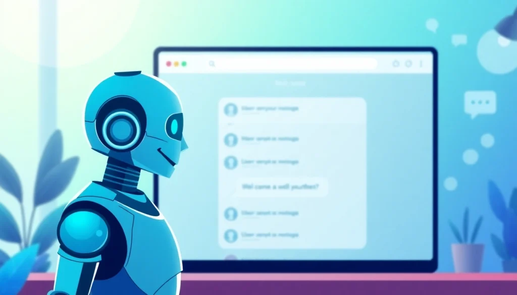 Engaging AI chatbot for website offering instant support and interaction to users.