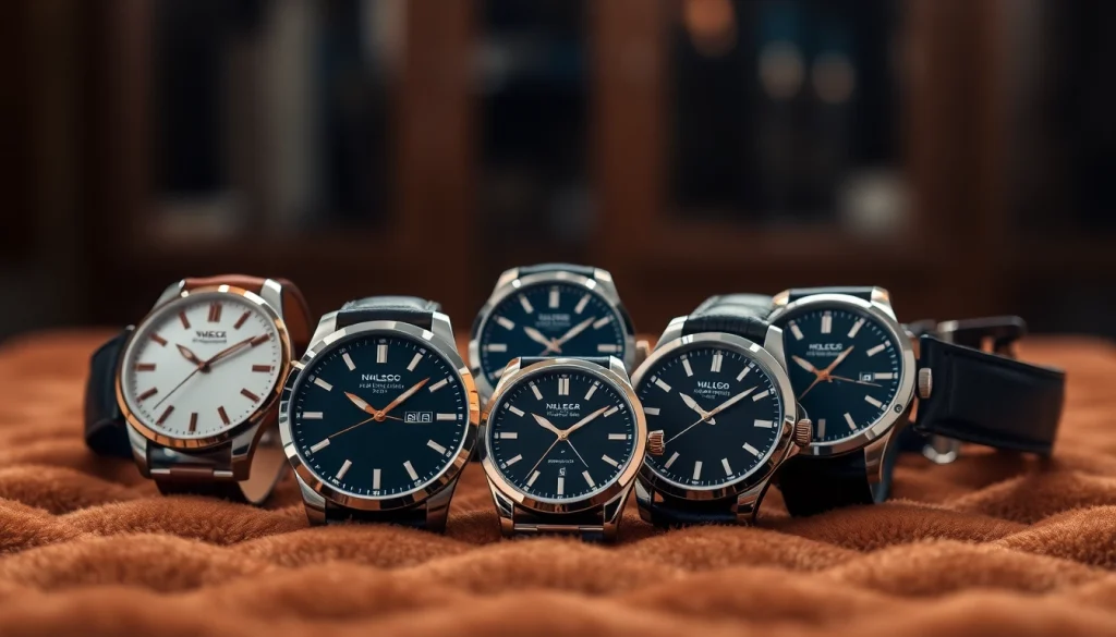 Herren Armbanduhren in verschiedenen Stilen auf einem luxuriösen Untergrund präsentieren