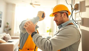 Electrical Contractor Clearwater performing residential repairs with professional tools.