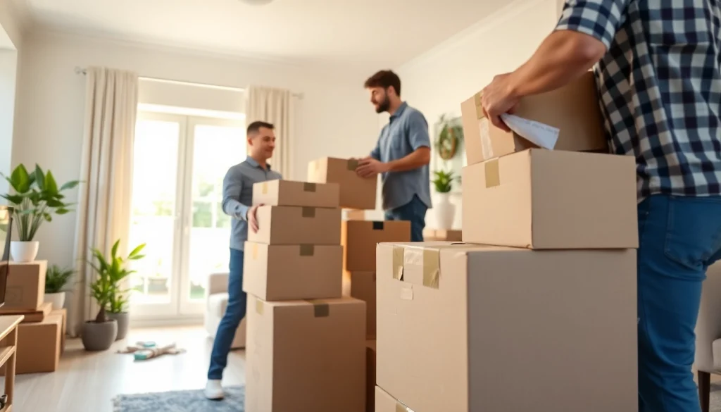 Expert movers packing for a removal company East London, showcasing professionalism and care.