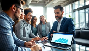 IT Services Markham professional collaborating with clients in a modern office setting.