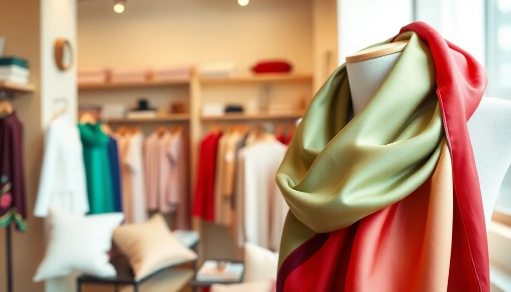 Stylish silk scarves for women showcased beautifully to highlight elegance and luxury.