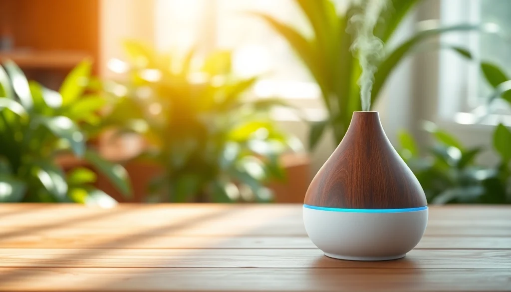 Refreshing mist from a USB Air Humidifier Diffuser enriching a serene indoor space.