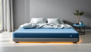Materassi ergonomici progettati per un sonno confortevole e riposante, con dettagli di design eleganti.