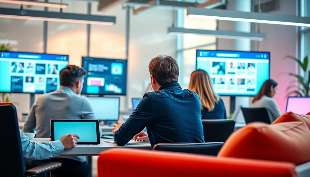 Engaging scene illustrating web design companies kansas city in a collaborative office environment.
