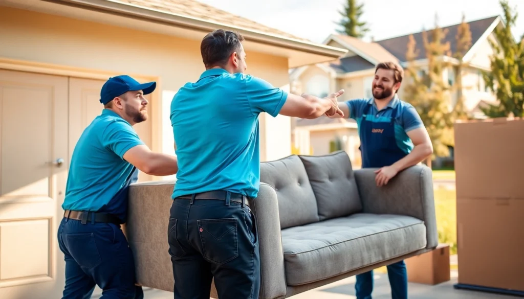 Movers Calgary diligently assisting a family during a home relocation, showcasing their expertise.